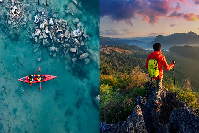Kayaking and Hiking