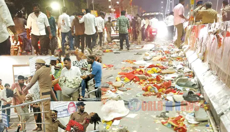 കരൂർ ദുരന്തം : മരണം 39 : കർശന നടപടിയെന്ന് മുഖ്യമന്ത്രി എംകെ സ്റ്റാലിൻ