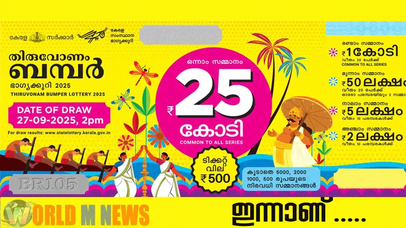 തിരുവോണം ബംബർ -25കോടി ആലപ്പുഴയിലെ ശരത്തിന്