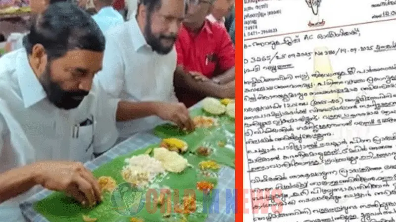  "ദേവന് നേദിക്കും മുന്‍പ് മന്ത്രിക്ക് വള്ളസദ്യ വിളമ്പിയത് ; ആചാര ലംഘനം ": തന്ത്രി 