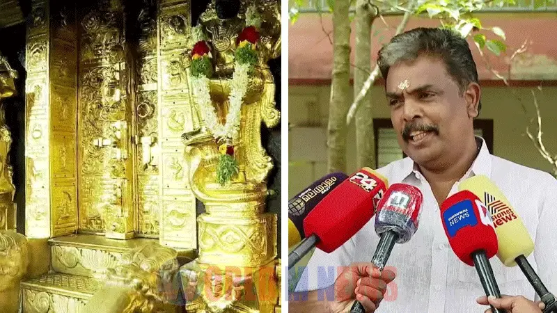 ശബരിമലസ്വര്ണക്കൊള്ള :മുന് അഡ്മിനിസ്ട്രേറ്റിവ് ഓഫിസര് മുരാരി ബാബു എസ്ഐടി കസ്റ്റഡിയില്.