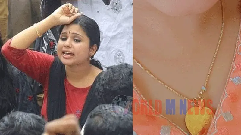 സ്വര്ണമാലയും മാലയും താലിയും നഷ്ടപ്പെട്ടെന്ന് കോണ്ഗ്രസ് നേതാവ് വീണ എസ് നായര്