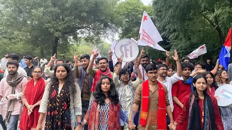 ജെഎന്യുവിൽ ഇടത് സഖ്യത്തിന് ഉജ്ജ്വല വിജയം; വൈസ് പ്രസിഡന്റ് സ്ഥാനത്ത് മലയാളി