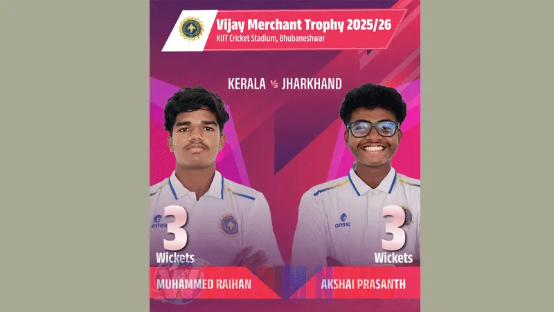 വിജയ് മർച്ചൻ്റ് ട്രോഫി: കേരളത്തിനെതിരെ ഒന്നാം ഇന്നിങ്സില്‍ 63 റൺസിൻ്റെ ലീഡ് സ്വന്തമാക്കി ഝാർഖണ്ഡ്