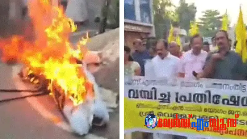 ''വെള്ളാപ്പള്ളിയുടെ മുഖത്ത് കരിഓയിൽ ഒഴിക്കുന്നവർക്ക് ക്യാഷ് അവാർഡ് '': യൂത്ത് കോണ്ഗ്രസ് നേതാവിനെതിരെ എസ്എൻഡിപി പ്രതിഷേധം