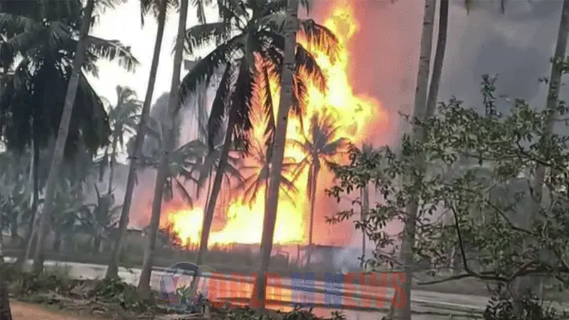 ഒഎൻജിസിയുടെ എണ്ണക്കിണറിൽ വൻ തീപിടുത്തം; ആളപായമില്ല, നാട്ടുകാരെ ഒഴിപ്പിച്ചു