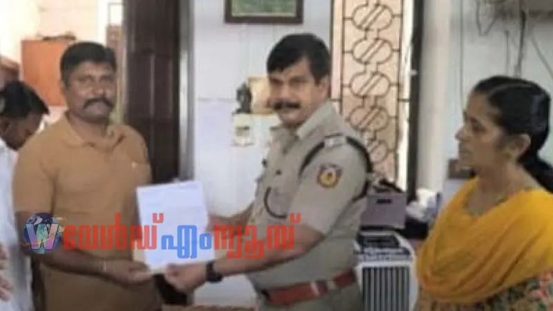 ബിബിൻ മാത്യുവിന് റെയിൽവേ പൊലീസിന്റെ പ്രശംസാപത്രം
