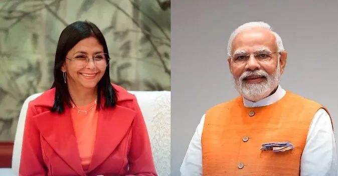 ഉഭയകക്ഷി ബന്ധം കൂടുതൽ ശക്തിപ്പെടുത്താൻ ഇന്ത്യയും വെനിസ്വേലയും : മോദി- ഡെൽസി റോഡ്രിഗസ് ചർച്ചനടന്നു