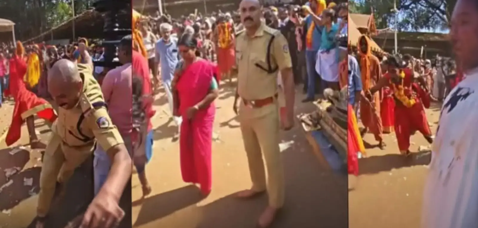 കൊടുങ്ങല്ലൂർ കാവുതീണ്ടലിനിടെ ഭക്തനെ പോലീസ് മർദിക്കുന്ന റീൽസ്  വ്യാജം;  കേസെടുത്ത് പോലീസ്