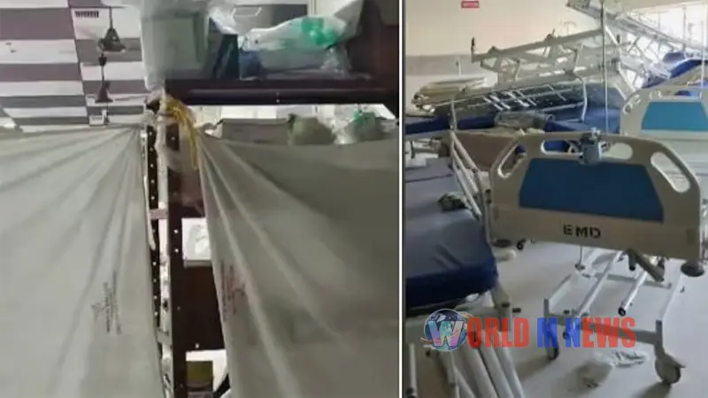 തിരുവനന്തപുരം മെഡിക്കൽകോളേജ്  ഐസിയു പ്രവര്‍ത്തിക്കുന്നത് തുണി കെട്ടി മറച്ച്