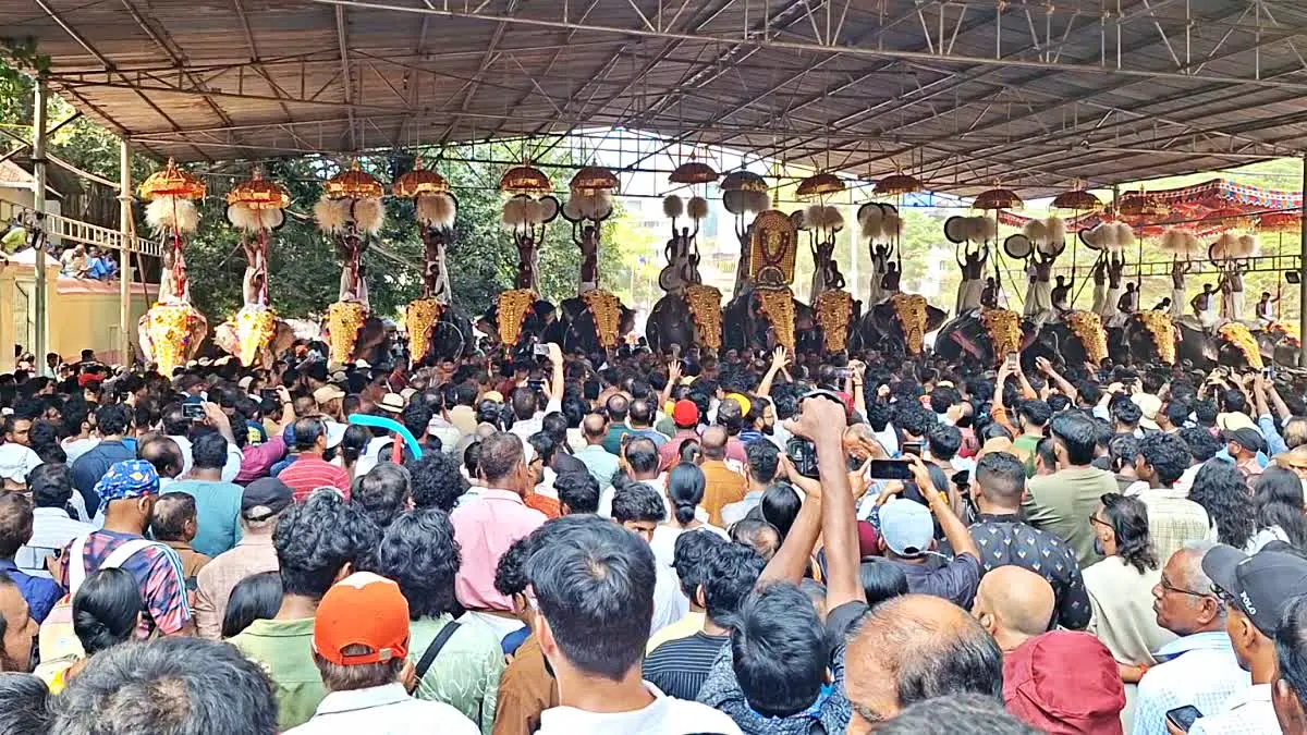 ''ഇനി അടുത്ത പൂരത്തിന് കാണാം...'' ഭഗവതിമാർ ഉപചാരം ചൊല്ലി പിരിഞ്ഞതോടെ പൂരത്തിന്  സമാപനം