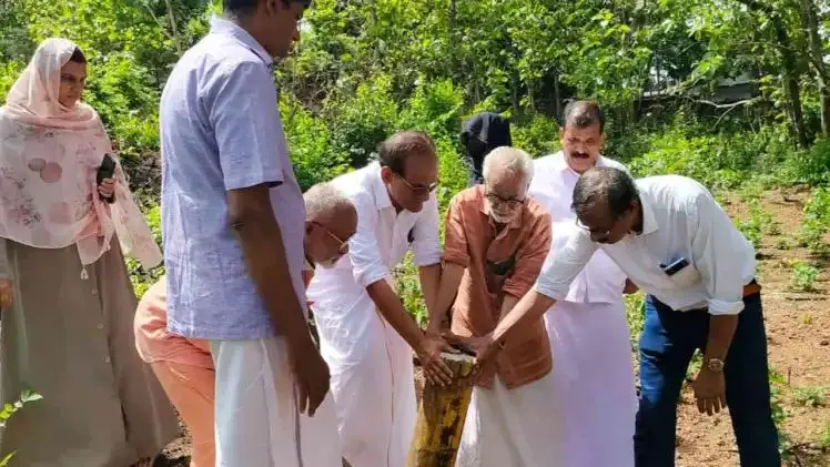 സില്‍വർ ലൈൻ പദ്ധതി :  മഞ്ഞക്കുറ്റിപിഴുതെറിയൽ ആഘോഷമാക്കി കോൺഗ്രസ്സ് 