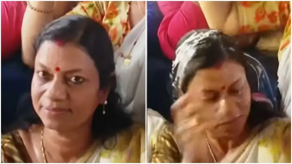 കെഎസ്ആർടിസി സൗജന്യ ഉദ്ഘാടന യാത്ര : മന്ത്രി ബിന്ദുകൃഷ്ണയുടെ തലയിൽ ചൂട് പായസം വീണു