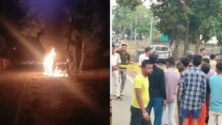 മണൽ ഖനന തർക്കം: ബിജെപി നേതാവിനെയും സംഘത്തെയും കാറിനുള്ളിലിട്ട് ചുട്ടുകൊന്നു