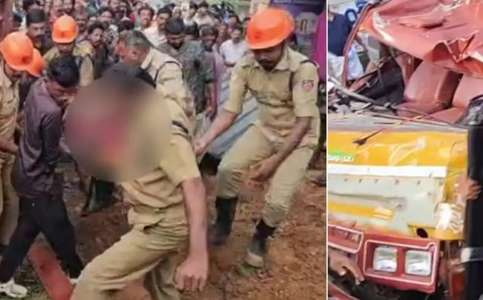 കൊട്ടാരക്കര ടിപ്പർ ലോറി അപകടം :മരണപ്പെട്ടവരെ തിരിച്ചറിഞ്ഞു