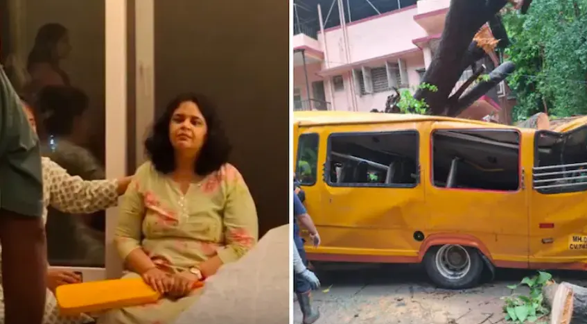 സ്കൂൾ ബസിന് മുകളിൽ മരം വീണ് പതിനൊന്നുകാരന് ദാരുണാന്ത്യം