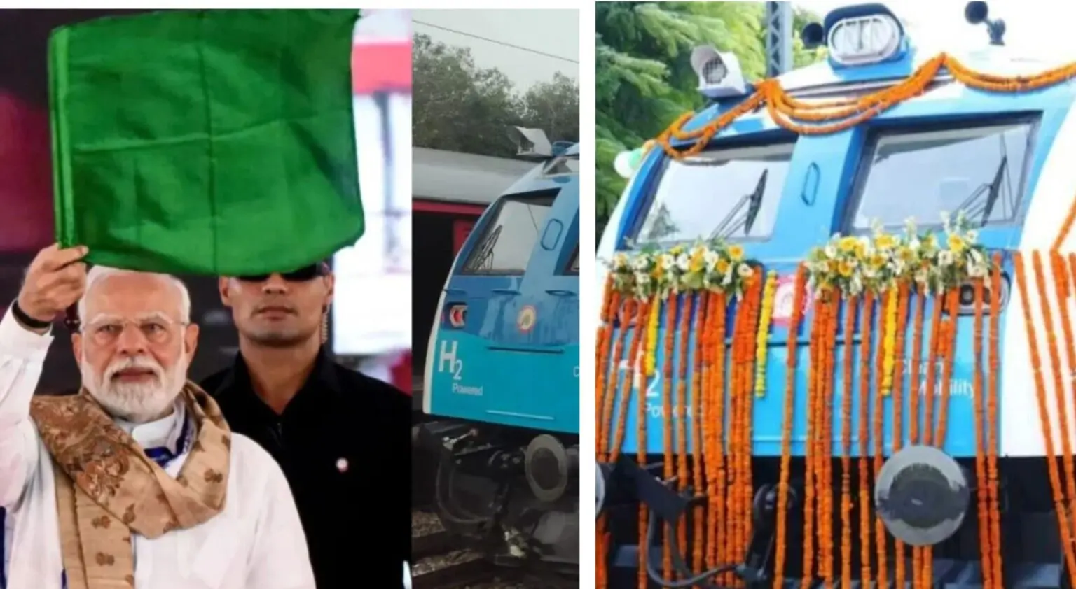 ഇന്ത്യയിലെ ആദ്യ ഹൈഡ്രജൻ ട്രെയിൻ പ്രധാനമന്ത്രി ഫ്ലാഗ് ഓഫ് ചെയ്തു