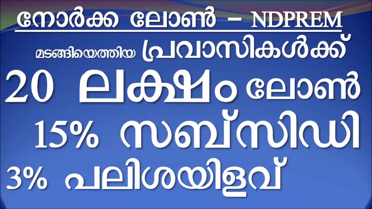 തിരികെയെത്തിയ പ്രവാസികള്ക്ക് മൂന്നു ലക്ഷം വായ്പ; പദ്ധതി 3000 ശാഖകളിലൂടെ