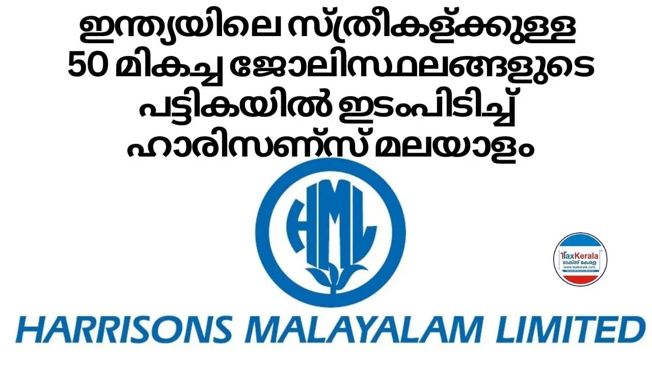 ഇന്ത്യയിലെ സ്ത്രീകള്‍ക്കുള്ള 50 മികച്ച ജോലിസ്ഥലങ്ങളുടെ   പട്ടികയില്‍ ഇടംപിടിച്ച് ഹാരിസണ്‍സ് മലയാളം