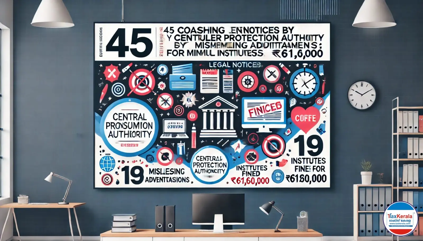 തെറ്റിദ്ധരിപ്പിക്കുന്ന പരസ്യം നൽകിയതിന് 45 കോച്ചിംഗ് സെൻ്ററുകൾക്ക് സെൻട്രൽ കൺസ്യൂമർ പ്രൊട്ടക്ഷൻ അതോറിറ്റി നോട്ടീസ് അയച്ചു; 19 കോച്ചിംഗ് ഇൻസ്റ്റിറ്റ്യൂട്ടുകൾക്ക് 61,60,000 രൂപ പിഴ ചുമത്തി