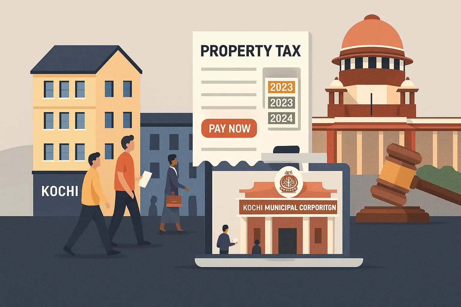കെട്ടിട ഉടമകൾ മൂന്നു വർഷത്തെ പുതുക്കിയ വസ്തു നികുതി അടയ്ക്കണമെന്ന് കേരള ഹൈക്കോടതി