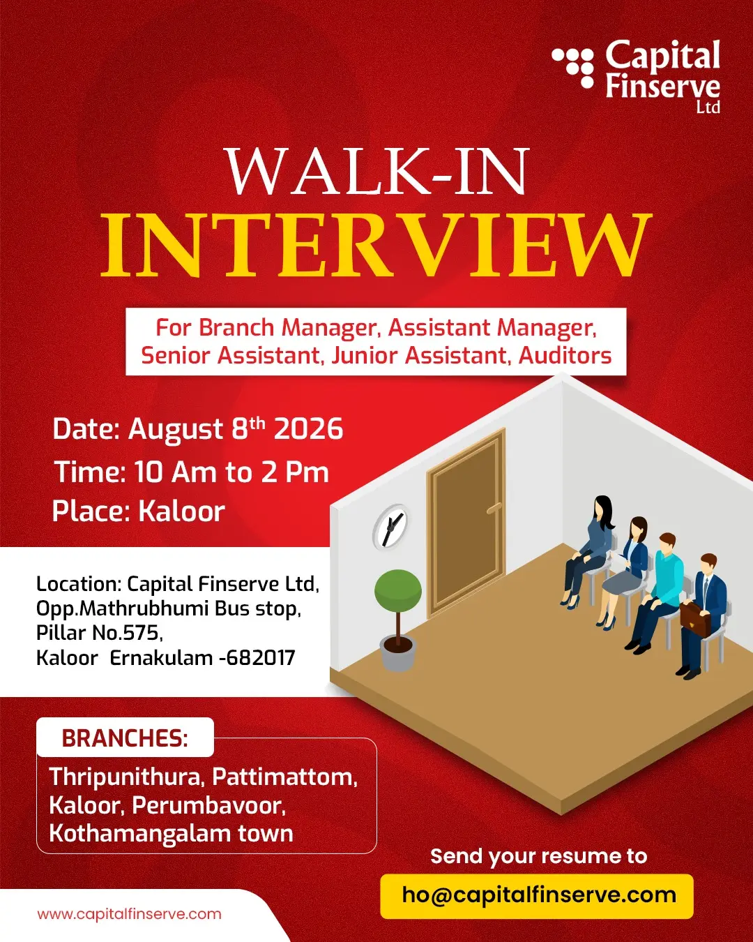 WALK IN INTERVIEW (AUGUST 8 2026)