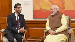 പ്രധാനമന്ത്രി ഗൂഗിള് സിഇഒ സുന്ദര് പിച്ചൈയുമായി കൂടിക്കാഴ്ച നടത്തി