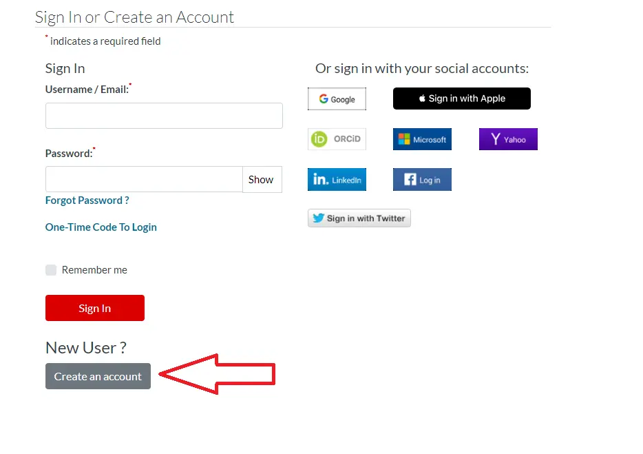create an account