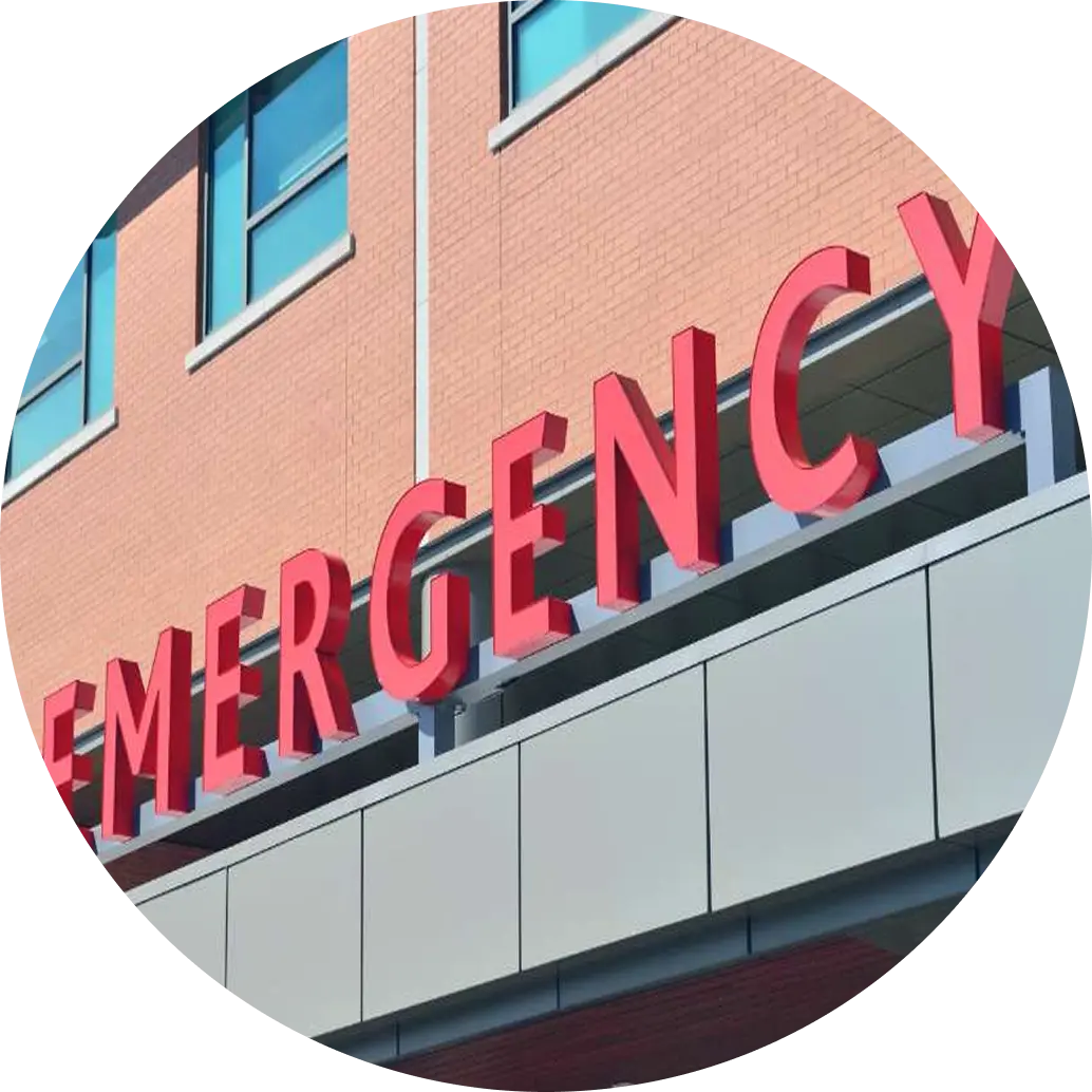 Hospital emergency entrance