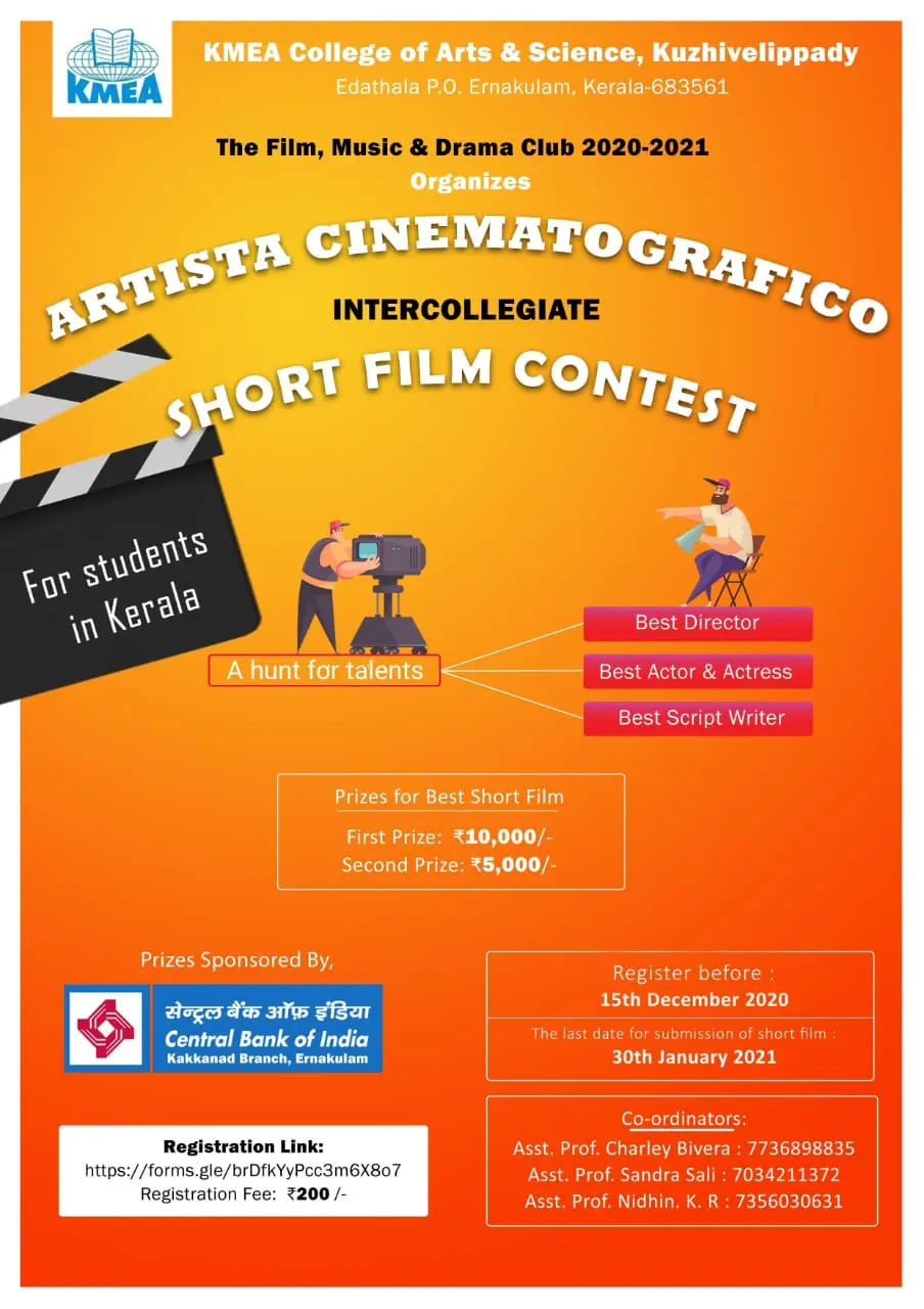 INTER COLLEGIATE SHORT FILM CONTEST "ARTISTA CINEMATOGRAFICO 2020-2021".