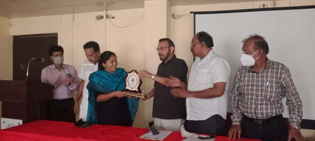 Talk off Appreciation by Management to Dr.Nimisha Wilson,Dept.of Commerce on qualifying Ph.d from Kerala University on 15/02/2022.