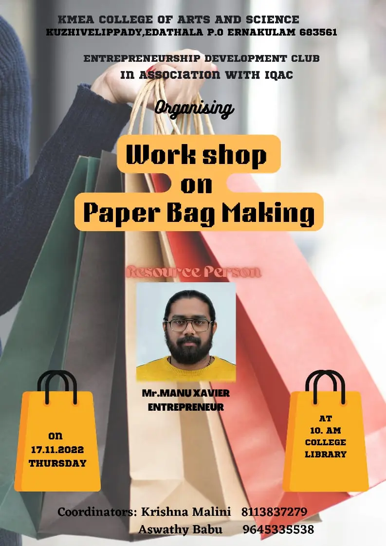 A Workshop on Paper Bag Making 11.11.2022