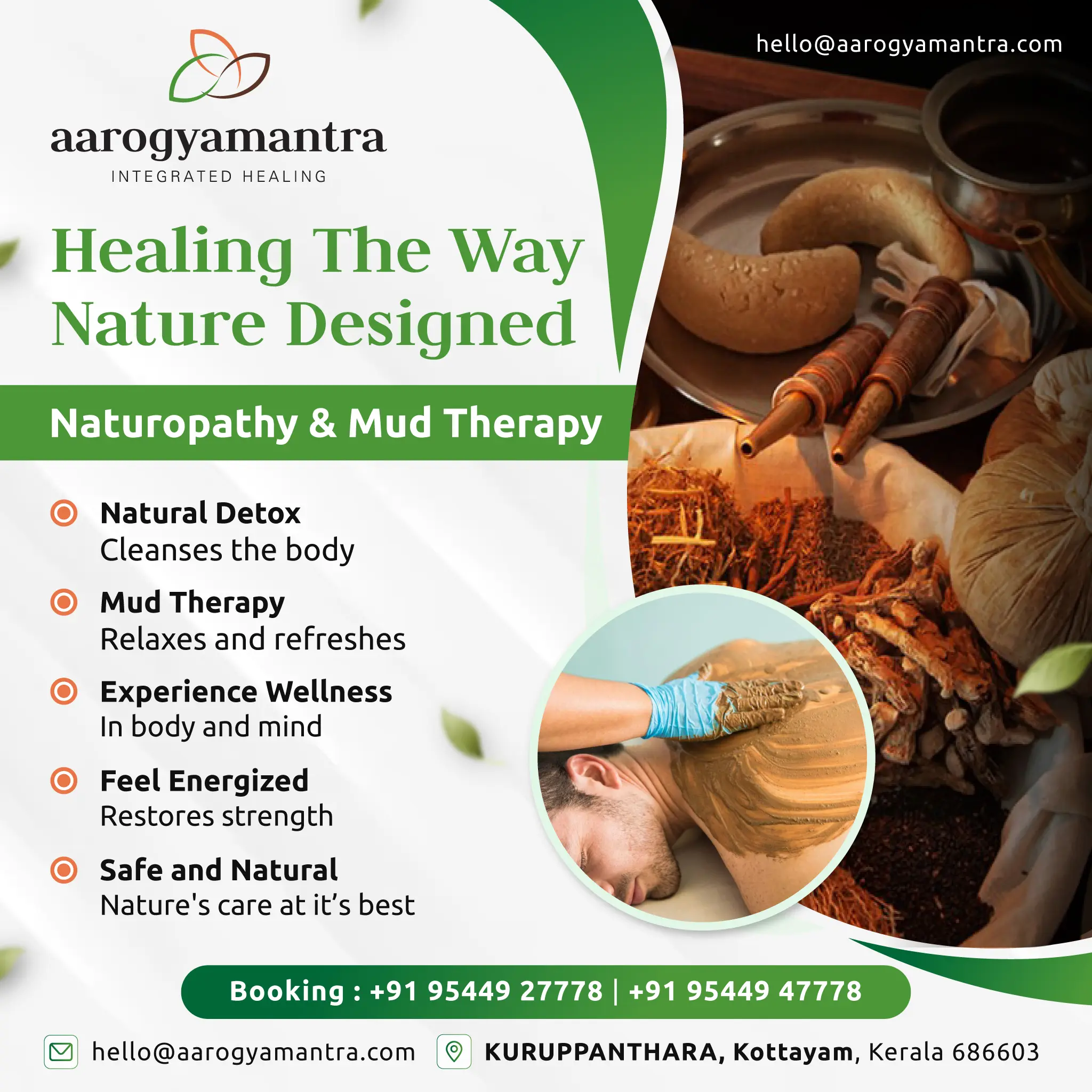 Experience Natural Healing with Aarogyamantra's Naturopathy & Mud Therapy!