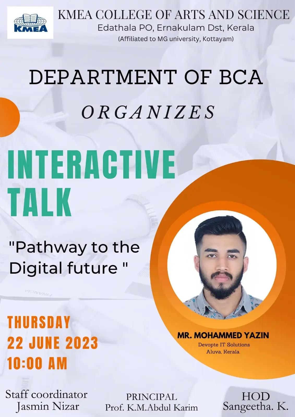 Interactive Talk by BCA Department on 22-06-2023