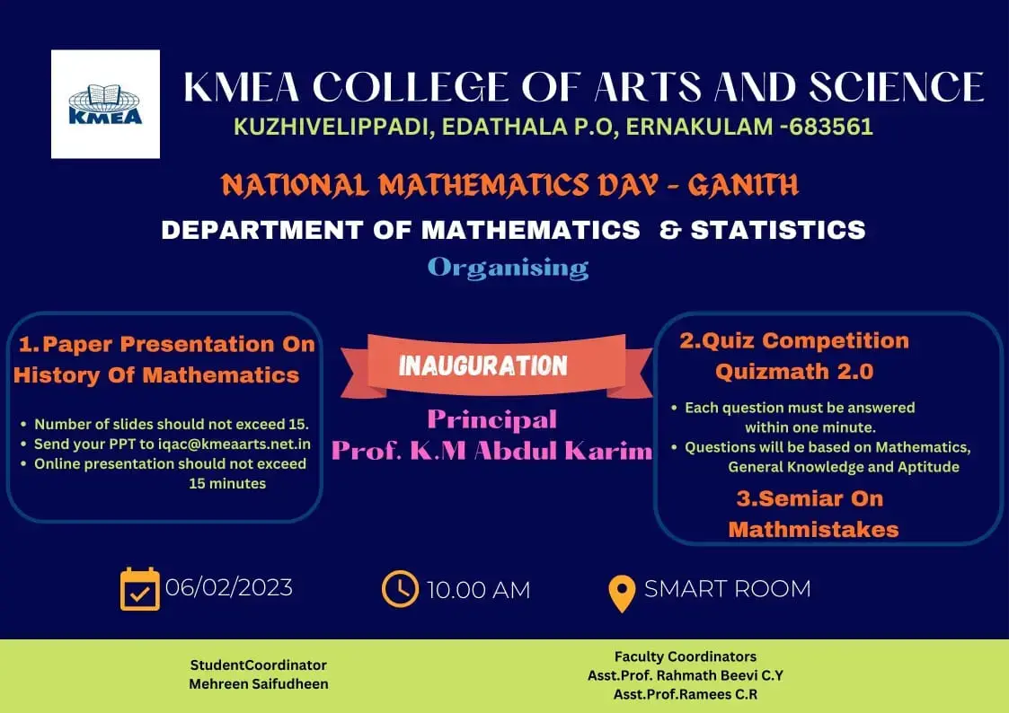 National Mathematics Day 06-02-2023