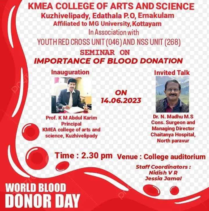 Seminar on Importance of Blood Donation on 14-06-2023