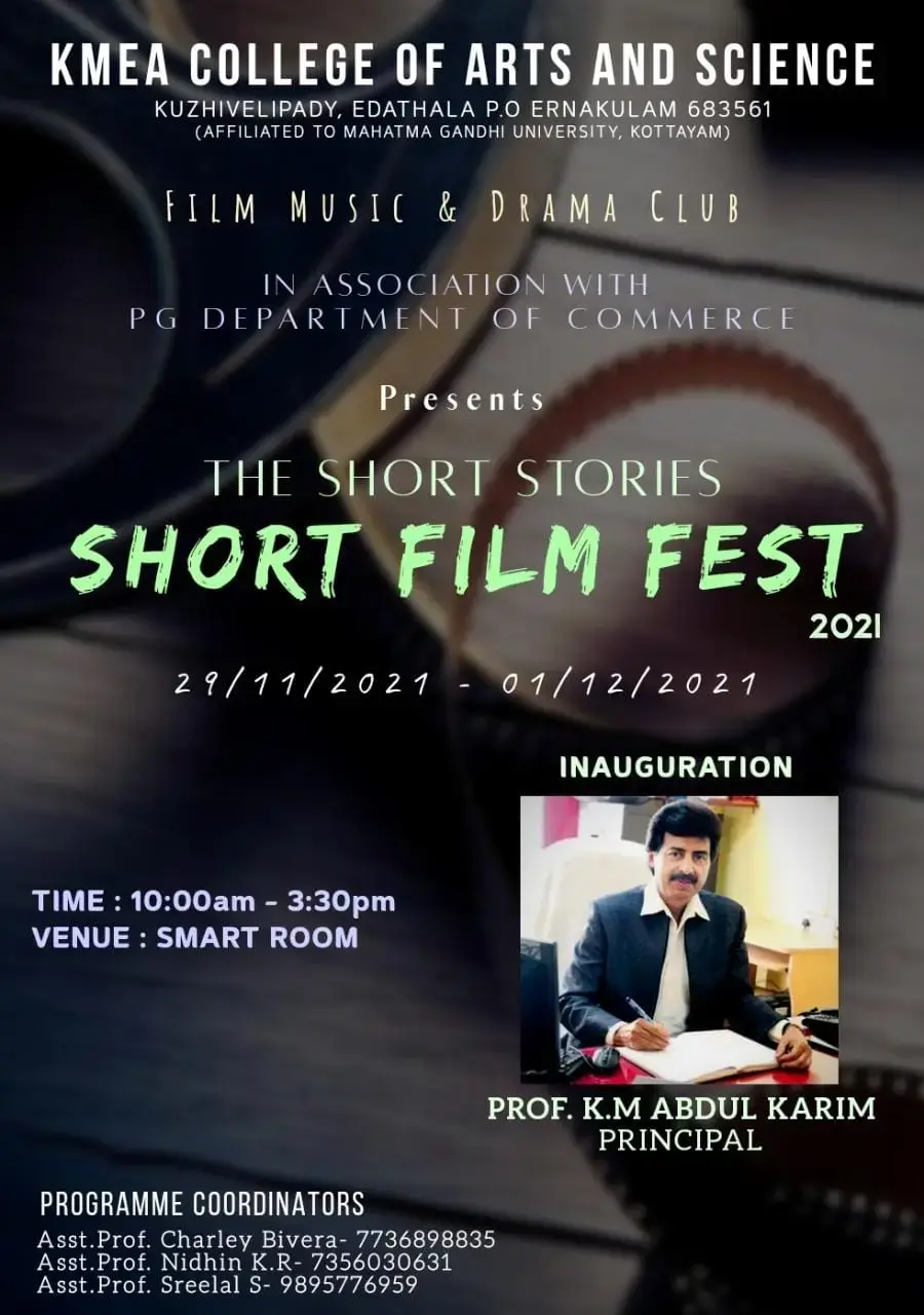 Film,Music and Drama Club organized Short film Fest from 29-11-2021