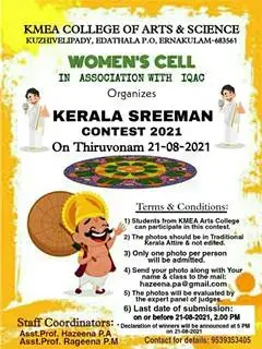 Women's Cell and IQAC organized KERALA SREEMAN CONTEST 2021 on 21-8-2021