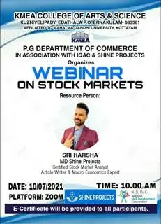 Webinar Stock Markets on 10-7-2021