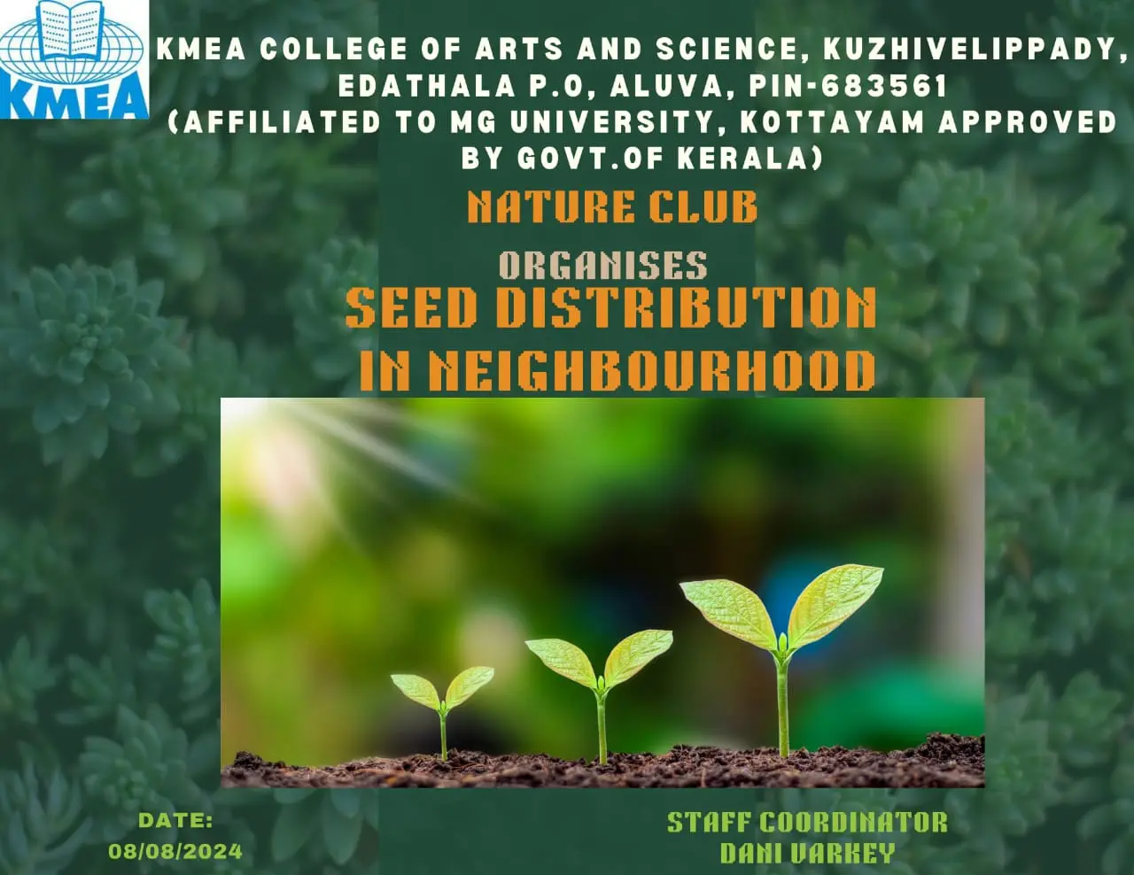 Seed distribution in neighbourhood on 8-8-2024