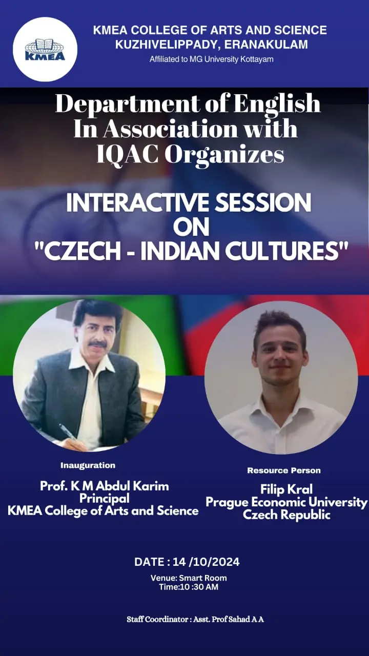 INTERACTIVE SESSIONS with Mr. Filip Kral,  Czech Republic.. Dept of English.. 14/10/2024