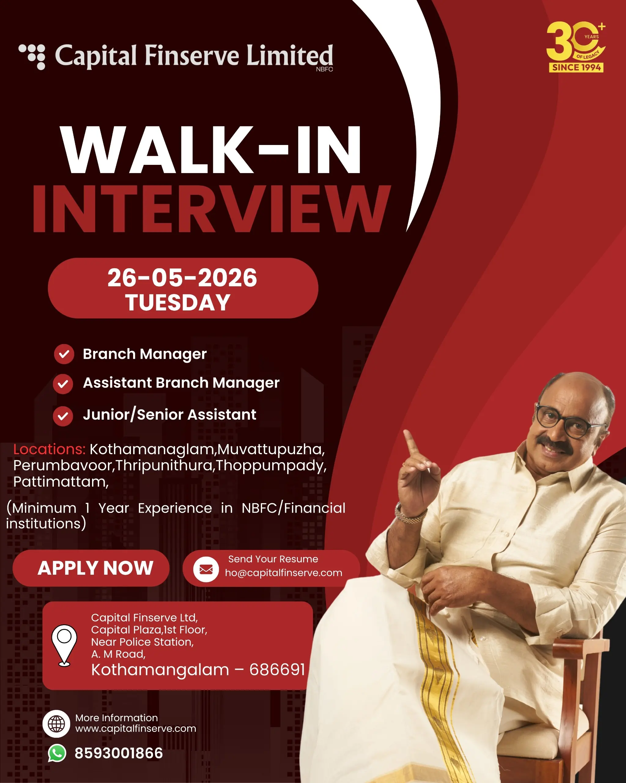 WALK IN INTERVIEW 26-05-2026