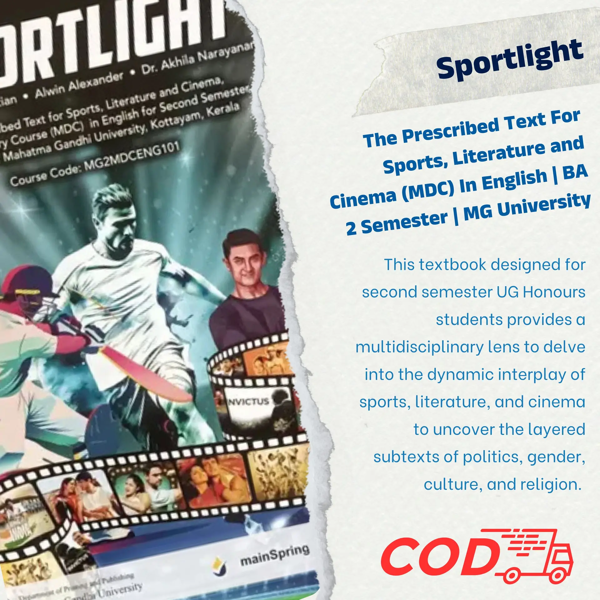 Sportlight | The Prescribed Text For Sports, Literature and Cinema (MDC) In English | BA 2 Semester | MG University