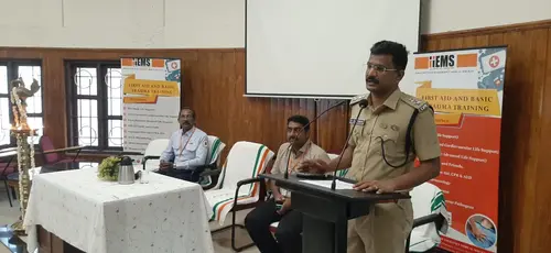 GLIMPSES OF TRAINING IN BASIC TRAUMA, CPR &  FIRST-AID for Kottayam District Police 
