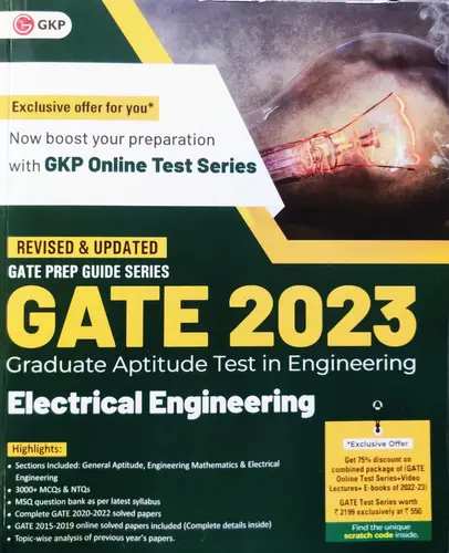 GATE -2023ELECTRICAL ENGINEERING-G K PUBLICATIONS{P}LTD-VINIT GARG{EDITOR}-HIGHER EDUCATION BOOK