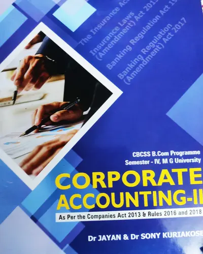 CORPORATE ACCOUNTING -2 -MG UNIVERSITY B.COM SEM.4-Dr,JAYAN-PRAKASH PUBLICATIONS