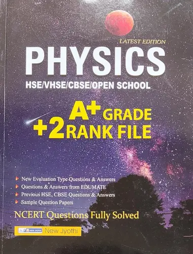 PLUS TWO PHYSICS, A+ Grade +2 Rank File, SCERT, New Jyothi Publications