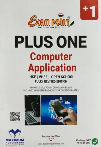 PLUS ONE Computer Application Exam Point +1 MAXIMUM PUBLISHERS