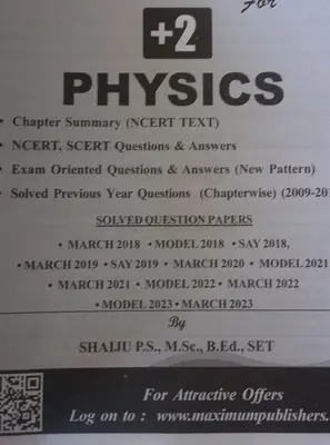 EXAM POINT PLUS TWO PHYSICS FULLY REVISED EDITION+2 Maximum Publishers