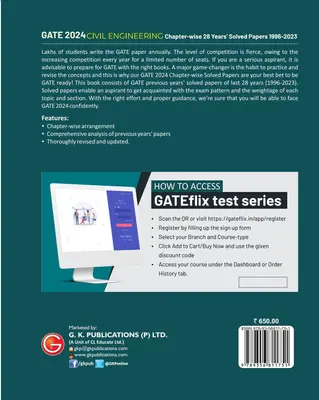  GATE 2024 Civil Engineering  Chapter-wise Solved Papers  1996-2023